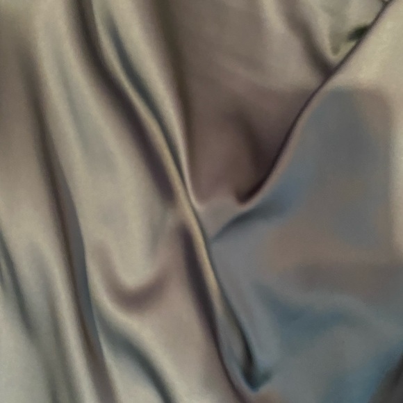 Suzi Chin for Maggie Boutique size 10 satin grey dress - Picture 4 of 6